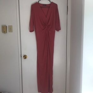 Dusty pink formal maxi dress